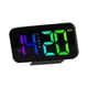 thumbnail image 1 of Reloj despertador Digital Reloj de escritorio luz ajustable de 5 niveles pantalla RGB 12/24H luz ambiental colorida para sala de estar mesita de noche Negro mayimx Reloj despertador digital, 1 of 9