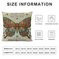 thumbnail image 5 of JEUXUS Inspirational Quotes Throw Pillow Cover, Sofa Home Bed Decor Butterfly Wildflower Couch Case, Pillowcase Gift for School Counseling Office Bedroom Living Room Reading Room, 5 of 5