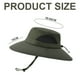 thumbnail image 2 of Sombrero para el sol para hombres y mujeres, impermeable, de ala ancha, plegable, para pesca, senderismo, jardín, safari, playa, 2 of 5