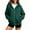 Dark Green-#001, variant on Dweltoz Zip Up Hoodies for Women Oversized Casual Sweatshirts Cute Full Zip Cozy Jackets with Pockets Fall Winter Long Sleeve Hooded Clothes,Black M