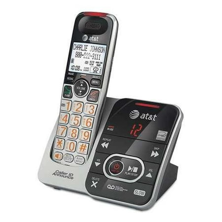 AT&T Cordless Answering System w/CID, Cordless, Black/Silver