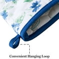 thumbnail image 6 of Martha Stewart Amber Floral Oven Mitt & Pot Holder Set 2-Pack, Blue/Green, OM: 7"x13" & PH: 7"x10", 6 of 14