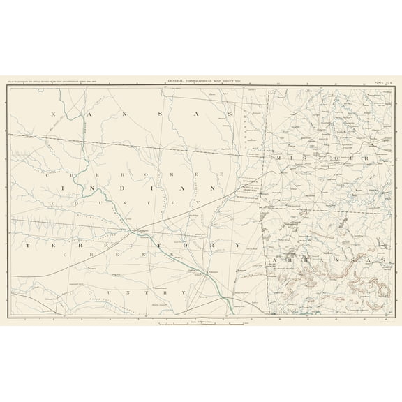 Historic State Map - Oklahoma Indian Territory - Bien 1891 - Vintage Wall Art