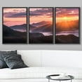 thumbnail image 2 of wall26 Framed Canvas Print Wall Art Set Pastel Sunset Sunshine Mountain Range Nature Wilderness Photography Realism Rustic Landscape Colorful Cool for Living Room, Bedroom, Office - 24"x36", 2 of 5