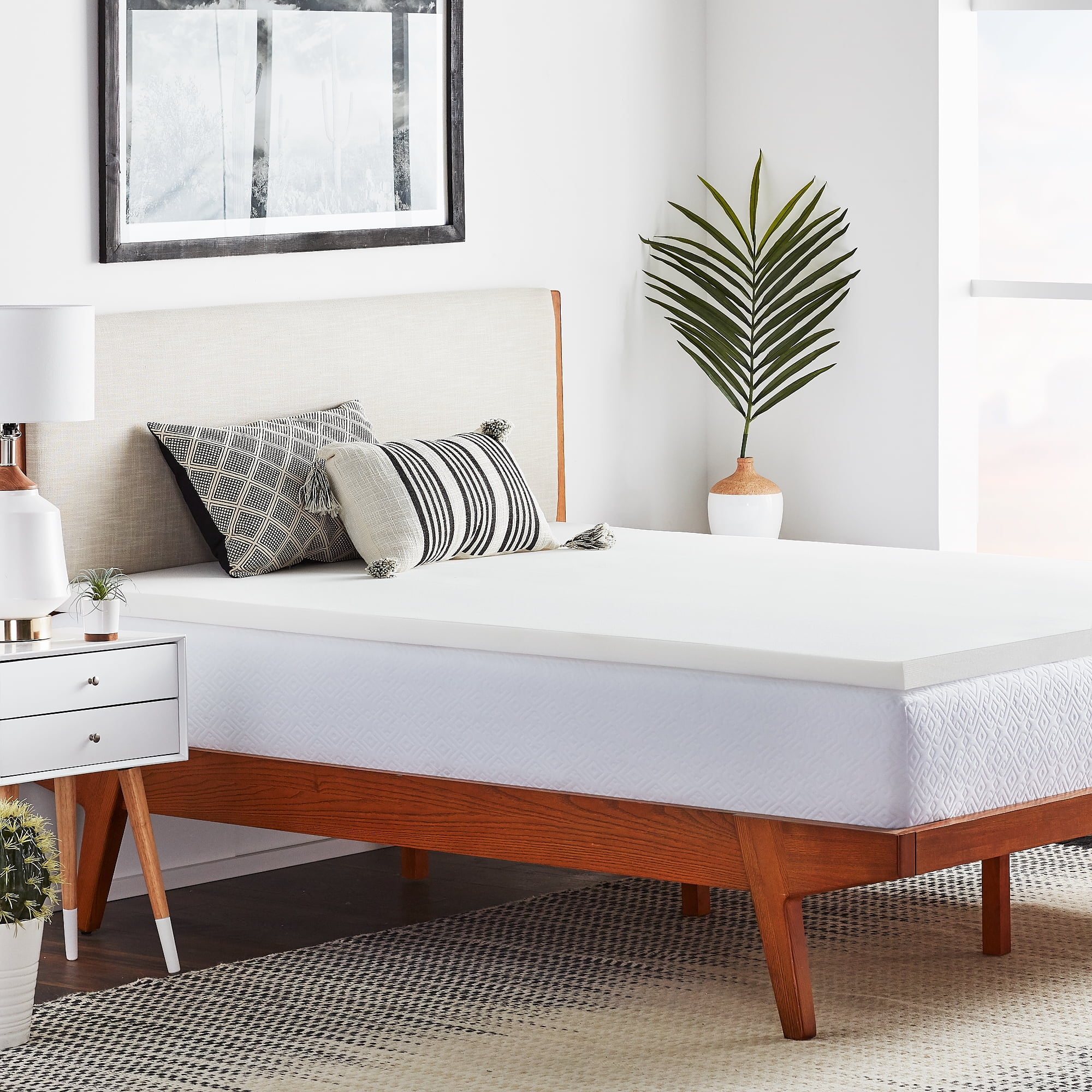 Lucid 2" Premium Soft Foam Mattress Topper, Queen