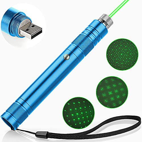 Rechargeable Green Beam Flashlight with Visible Multiple Effects Beam for Camping Hiking Outdoor FUIIKEEM High Power Green Pointer