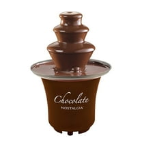 Nostalgia 8-Ounce Chocolate Fountain, Half-Pound Capacity, Easy to Assemble 3-Tiers, Brown