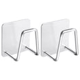 thumbnail image 1 of serony 2 Pcs Stainless Steel Sink Sponges Holder Soap Drain Storage Rack Kitchen Bathroom Organizers Shelf Hooks, 1 of 9
