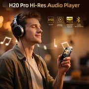 Hifi Walker H20 Pro Hi-Res MP3 Player, Bluetooth Lossless Music Player with Dual DAC, 3.2 Touch, DSD256/32bit 192kHz, aptX/LDAC, 3.5mm & 4.4mm Output, 64GB SD Card