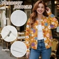thumbnail image 6 of DISNIMO Floral Printed Sweatshirts for Women Zip Up Jackets Long Sleeve Outwear Fall Winter Outfits, XL, 6 of 7