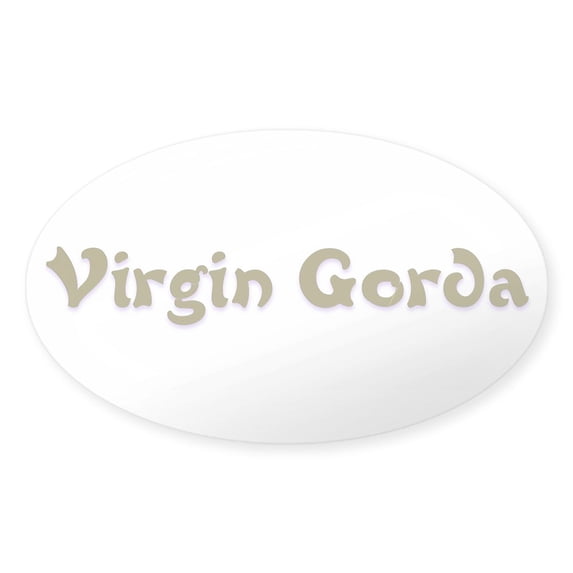 CafePress - Virgin Gorda Oval Sticker - Sticker (Oval)