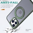 thumbnail image 6 of For iPhone 15 Pro Max Case Magnetic, Compatible with Magsafe Matte Back Cover Rotating Kickstand Bumper Rugged Phone Case Cover for Apple iPhone 15 Pro Max, Green, 6 of 6