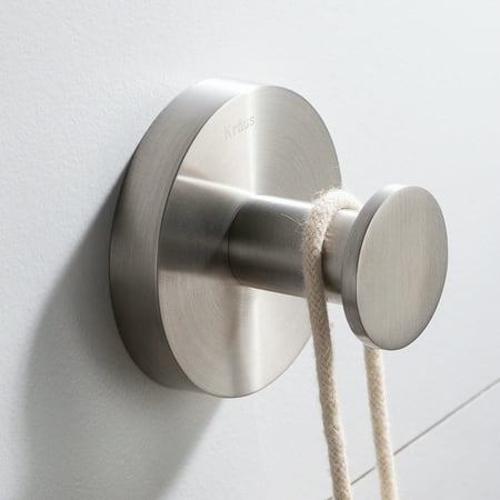 Kraus Elie Bathroom Robe And Towel Hook Brushed Nickel Finish Kraus Elie Bathroom Robe And Towel Hook Brushed Nickel Finish