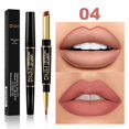 thumbnail image 4 of 2 In 1 Matte Lipstick Pencil Double Head Lip Liner Pen Red Nude Long Lasting Waterproof Lady Charming Lip Pencil Makeup Tools, 4 of 5
