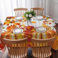 thumbnail image 3 of Orange Pumpkins Fall Table Cloth Waterproof Tablecloths, Maple Leaf Thanksgiving Botanical Vintage Tablecloth Dining Table Cover for Kitchen Party Tabletop Outdoor, Rectangle Tablecloth 52x70 Inch, 3 of 9