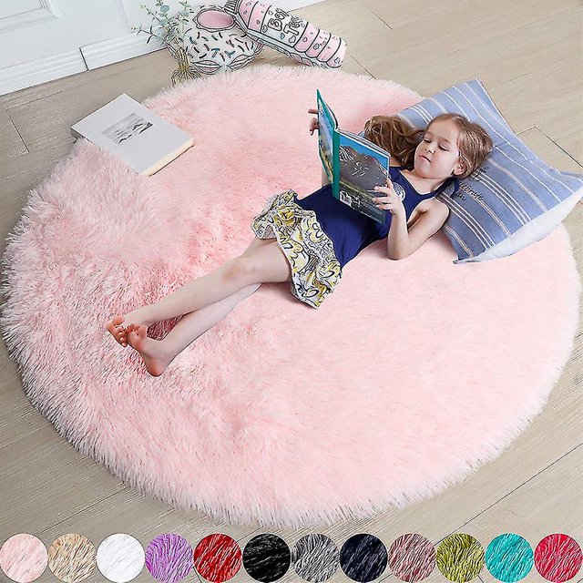Fluffy Round Rug Carpets For R Faux Fur Rugs Kids P Rugs For Bed Shaggy Area Rug Mats
