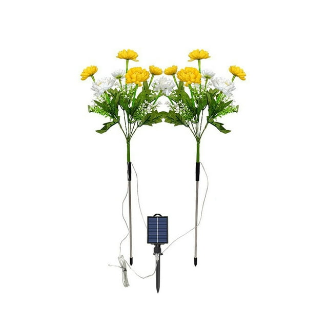 TIMIFIS Decorative Lights Solar Flower Lights Outdoor, Solar Flowers Garden Decorative Lights LED Stake Lights Auto On/Off Bright up to 8 Hrs Lighting & Ceiling