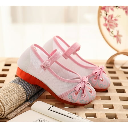 

Girls antique embroidered shoes old Beijing cloth shoes girls Hanfu shoes jelly soft shoes factory direct a generation of hair