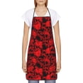 thumbnail image 2 of Fuzoiu Red Skulls 3 Print Waterproof Apron, Kitchen Apron for Women Men Chef, Apron for Christmas Dinner Party Cooking Baking Crafting House Cleaning Kitchen, 2 of 7