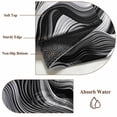 thumbnail image 6 of Abstract Waves Round Area Rug 5 FT, Non Slip Bedroom Rugs, Black Grey Modern Geometric Striped Washable Soft Circular Carpet Non-Shedding Floor Mat for Kitchen Dining Room Foyer Balcony Dorm, 6 of 8