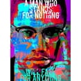 thumbnail image 4 of Stephen Chambers 15x18 White Modern Wood Framed Wall Art Titled - Malcolm X, 4 of 6