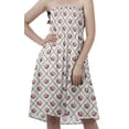 thumbnail image 2 of Moomaya Robes d'Été Sans Bretelles pour Femmes en Crêpe Imprimé, Robe Tube Smockée pour Femmes, 2 of 4