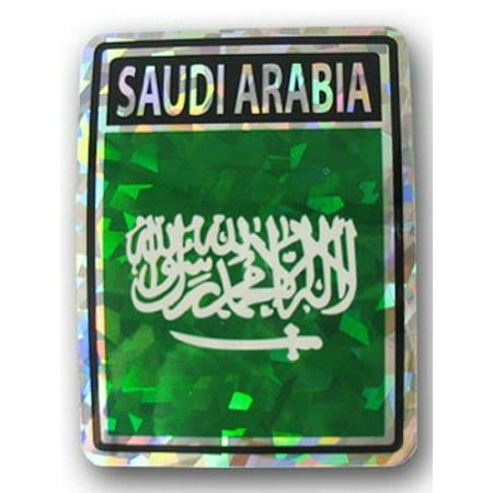 Saudi Arabia Country Flag Reflective Decal Bumper Sticker