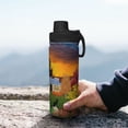 thumbnail image 7 of Pofeuu Fall Village Scenery Print 18oz Sports Insulated Kettle Stainless Steel Vacuum Water Bottle Leakproof Sport Flask, 7 of 7
