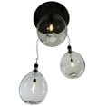 thumbnail image 4 of Meyda 147909 41 in. Euri Tanta 3 Light Cascading Pendant, Mirror Black, 4 of 7