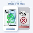 thumbnail image 2 of Case for iPhone 15 Plus with Invisible Magnetic O-Stand, iPhone 15 Plus Phone Case 6.7" with Big Ring Holder [Compatible with Magsafe & Raised Bezels & Metal Buttons], Blue, 2 of 7