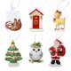thumbnail image 2 of Fiudx Liquidación de ahorros de verano Colgante de decoración navideña de Papá Noel, artesanía de resina para el hogar, colgante de árbol de Navidad, 2 of 7