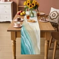 thumbnail image 2 of Turquoise Beach Coastal Table Runner 48 Inches, Summer Ocean Nautical Seaside Bed Runner Dresser Scarves Tabletop for Indoor Outdoor Parties/Ceremony/Banquet, 13" x 48", 2 of 8