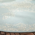 thumbnail image 3 of SAFAVIEH Beach House Janine Medallion Indoor/Outdoor Area Rug, Cream/Aqua, 4' x 4' Round, 3 of 6