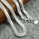 thumbnail image 2 of Collar plano de Color plateado para hombres y mujeres, cadena de serpiente, joyería de regalo, varias longitudes, hueso de serpiente suave, collar de serpiente plano, 2 of 4