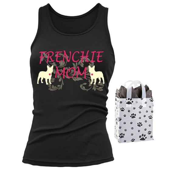 Frenchie Mom Womens' French Bulldog Tank Top & Bag - Multi-Pack Gift Set (Medium)