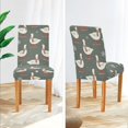 thumbnail image 3 of Yayeee 4 Pack Dining Chair Covers Stretch Parson Chairs Slipcovers Seat Protector, Winter Goose, 3 of 6