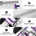 thumbnail image 6 of Purple Black Geometric Outdoor Rug for Patio/Deck/Porch, Non-Slip Large Area Rug 3 x 5 Ft, Minimalist Stripes Abstract Art Indoor Outdoor Rugs Washable Area Rugs, Reversible Camping Rug Carpet Runner, 6 of 8