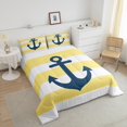 thumbnail image 4 of Erosebridal Anchor Bedding Twin Comforter Set,Nautical Theme Down Comforter,Stripes Decor,Reversible,2-Piece, 4 of 8