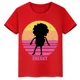 thumbnail image 5 of Camiseta de algodón roja de manga corta de verano para niños y niñas con estampado de cabeza grande de Sasquatch furtivo, 5 of 5
