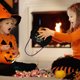 thumbnail image 5 of Bolsa de calabaza de Halloween Cesta de accesorios de Halloween de mano Bolsa de dulces no tejida Bolsa de calabaza de peluche, 5 of 6