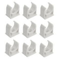 thumbnail image 3 of OULII 100pcs U Clamp Bracket Pipe Hangers PVC Beige for Professionals, 3 of 8