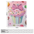thumbnail image 4 of Orinice Candy Cupcake Warm Lightweight Blanket Soft Fleece Blankets All Seasons Decor Cow Gifts Blanket 40x50in, 4 of 6