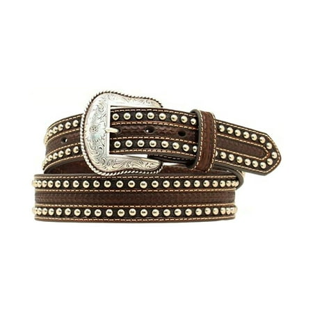 Dome Studs Bag - Nocona Men's Pro Series Dome Studs Belt Brown 36