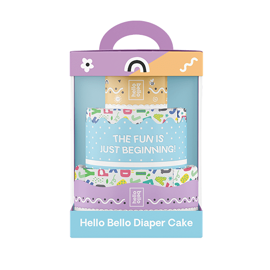 Hello Bello Diaper Cake Baby Shower Gift Set