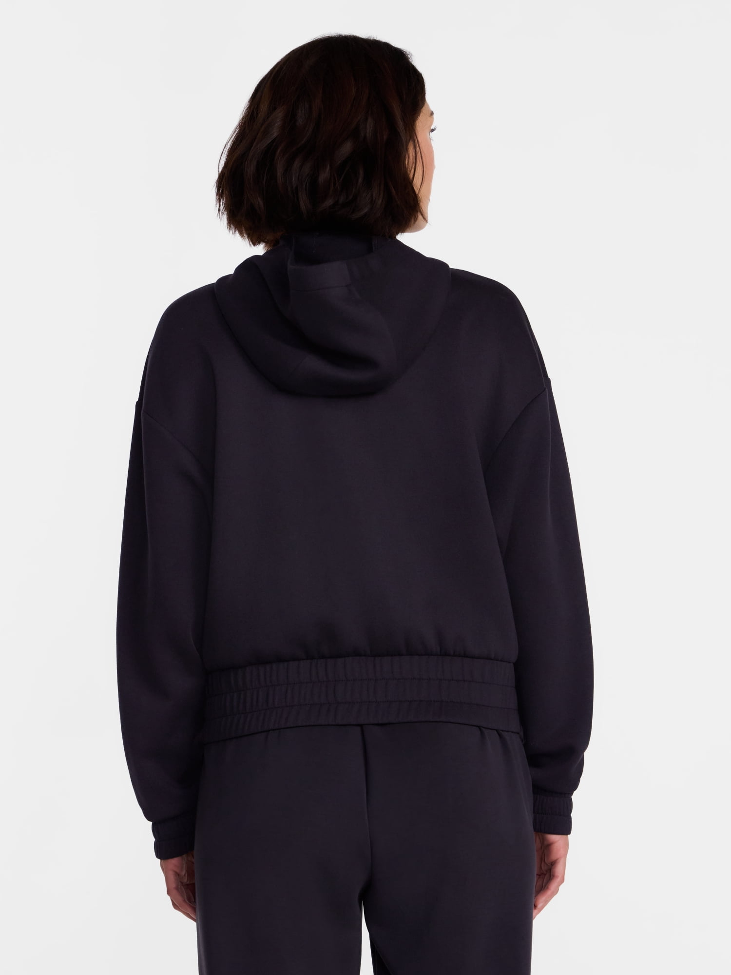 Avia Women's and Women's Plus ScubaKnit Cropped Zip Hoodie, Sizes XS-4X