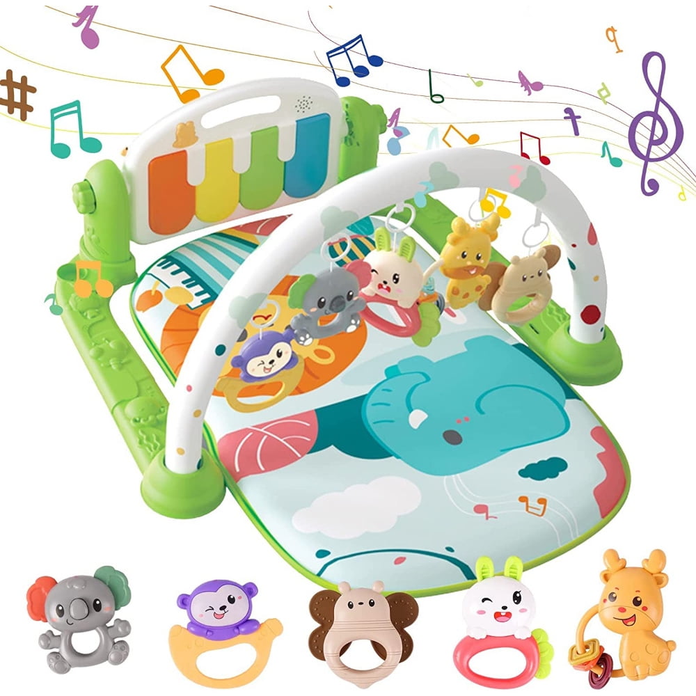 Play Mats for Baby Gyms, Kick and Play Piano Gym Mats, Detachable Tummy