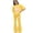 Yellow, variant on GiLiling Girls 2 Piece Outfits Cute Bow Print T-Shirt and Flare Pants Spring Summer Teen Tween Fashion Clothing Set (Grey, 9-10 Years)