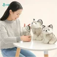 thumbnail image 4 of Peluche de perro husky realista de 20 cm, suave, kawaii, regalo de cumpleaños para niña, perro de dibujos animados esponjoso, 4 of 4