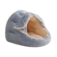 thumbnail image 3 of Cama para gatos con capucha, cama para gatos cubierta tipo cueva, cómoda y autocalentable, nido para gatos, cueva de felpa con capucha para conejos de azul, 3 of 9