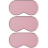 SMUG Satin Sleep Mask for Women, Lightweight Soft Silky Eye Mask for Travel, Light Pink, 3 Pack